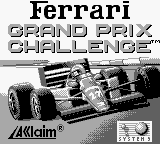 Ferrari Grand Prix Challenge title screen for GameBoy
